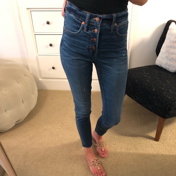 Skinny Button Jeans Size 